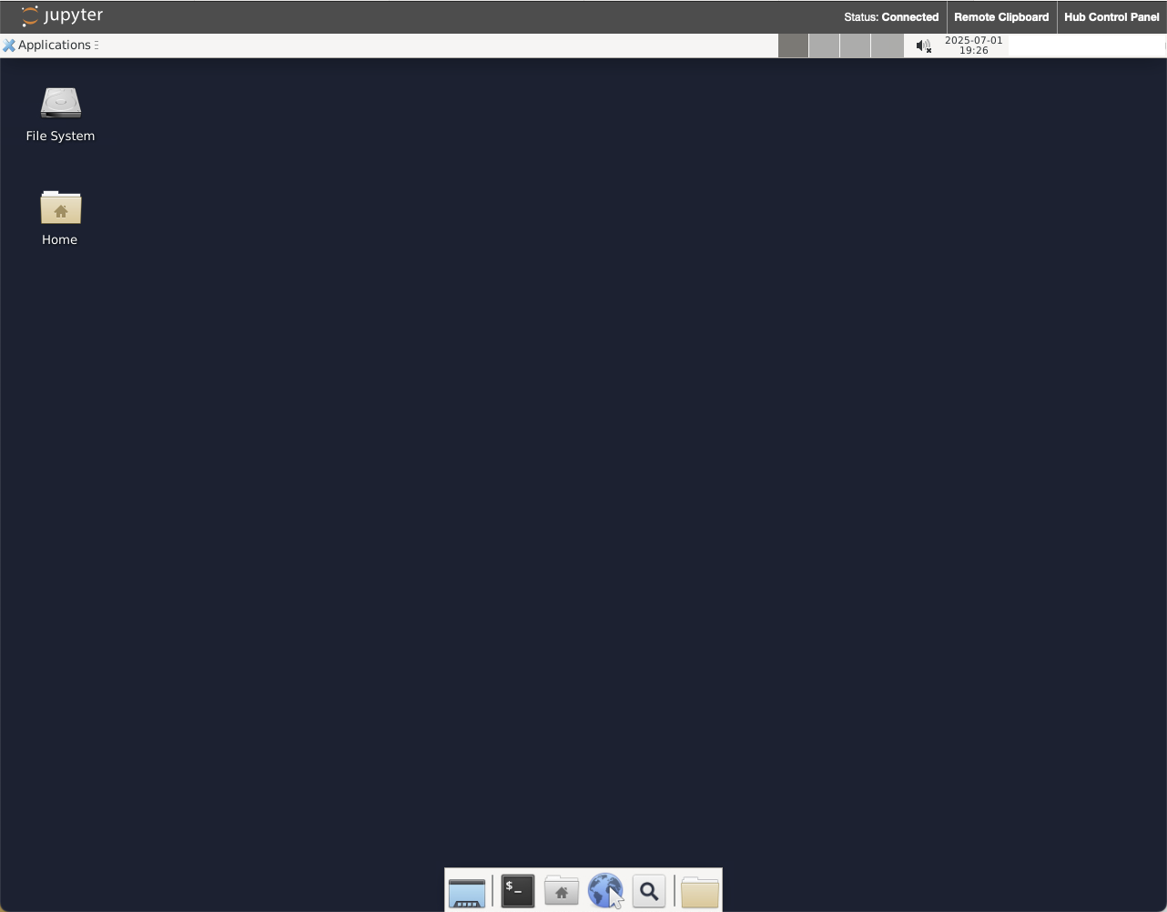 Linux desktop in Nebari JupyterHub